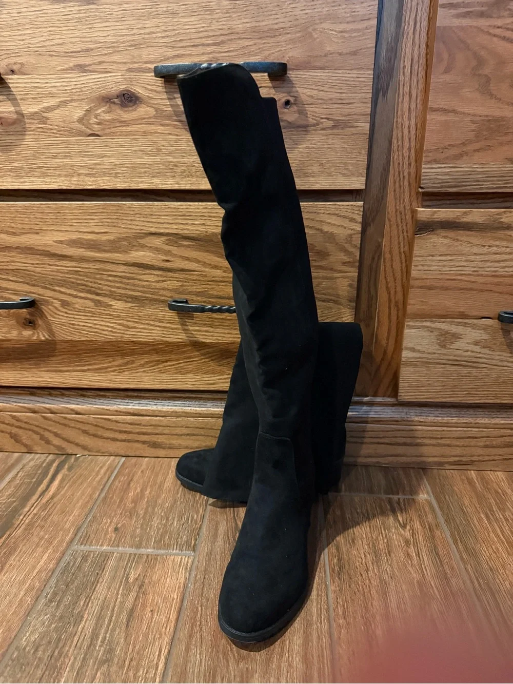 Unisa Black Over-the-Knee Stretch Boots